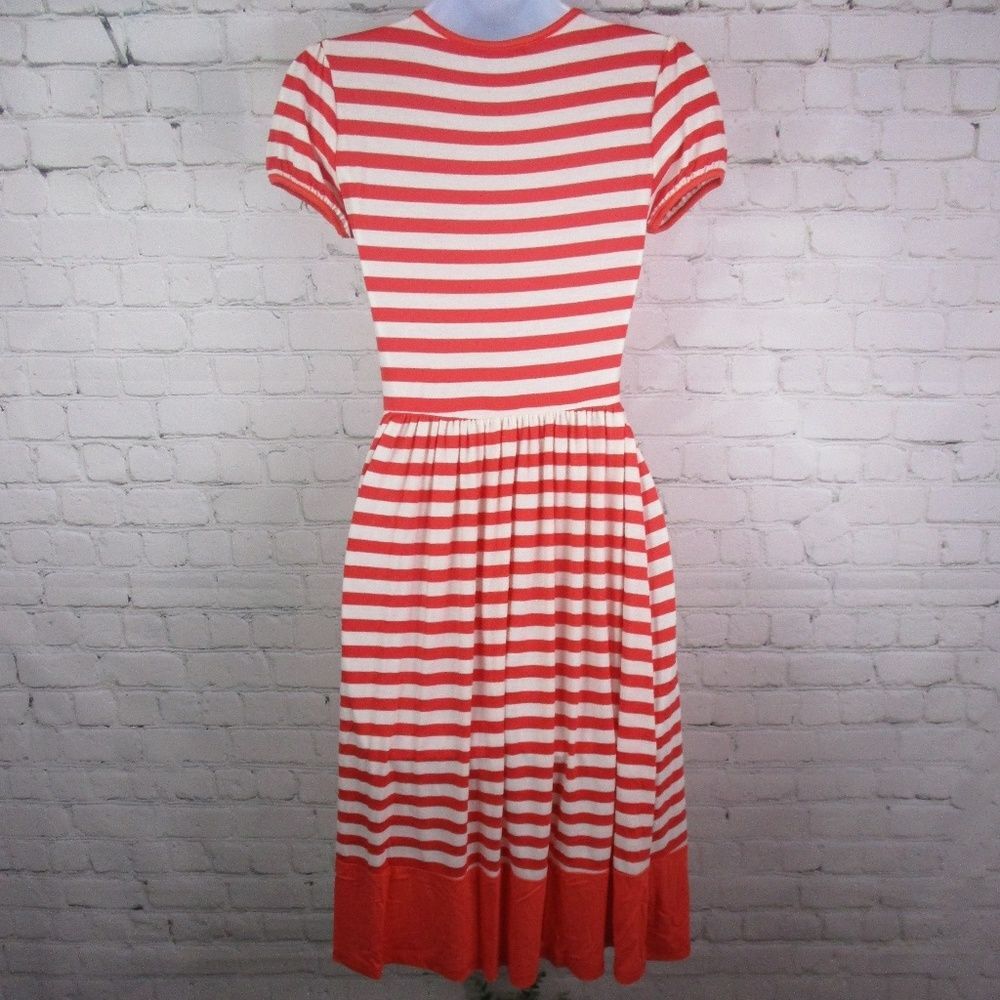 Nwot Striped Solid Flowy Bottom Dress - image 2